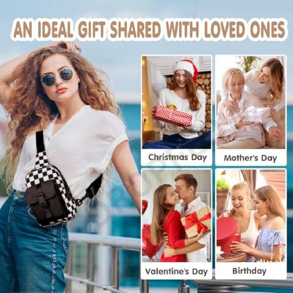 Crossbody Bum Bag Multi-Compartment Adjustable Straps Lightweight Travel Chic - Picture 7 of 8